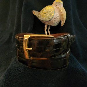 Men's Torino Brown Alligator Belt